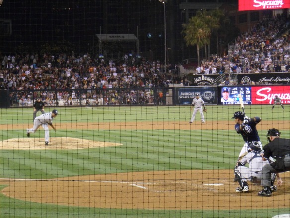Mariano RIvera pitching at Petco Park in San Diego, CA