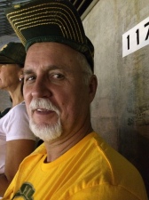 My dad rockin' his Rally Cap in the 9th