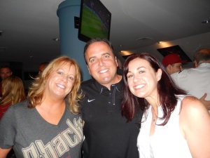 My mom, Derrick Hall (President of the Diamondbacks), and me at the DBacks fan event before Game One
